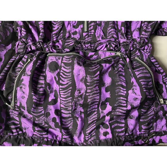 Obermeyer Pullover Jacket Womens Small Purple Black New Arc Ski Hooded Mittens - Picture 7 of 15